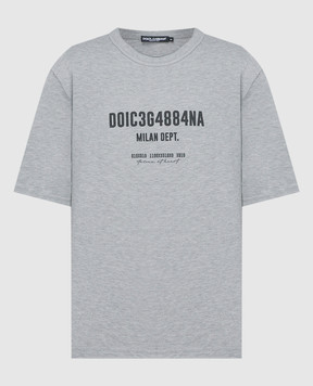 Dolce&Gabbana Сіра футболка з ефектом вивороту G8RF4TG7K0C