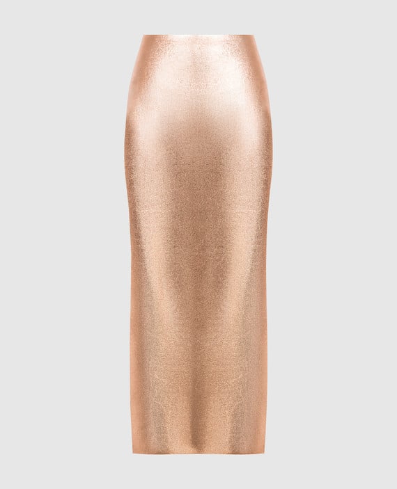 Metallic peach skirt
