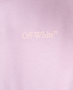 Off-White Детское фиолетовое платье с логотипом OGDB055S24JER001
