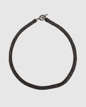 Brunello Cucinelli Black necklace with monil chain MCOW9G225