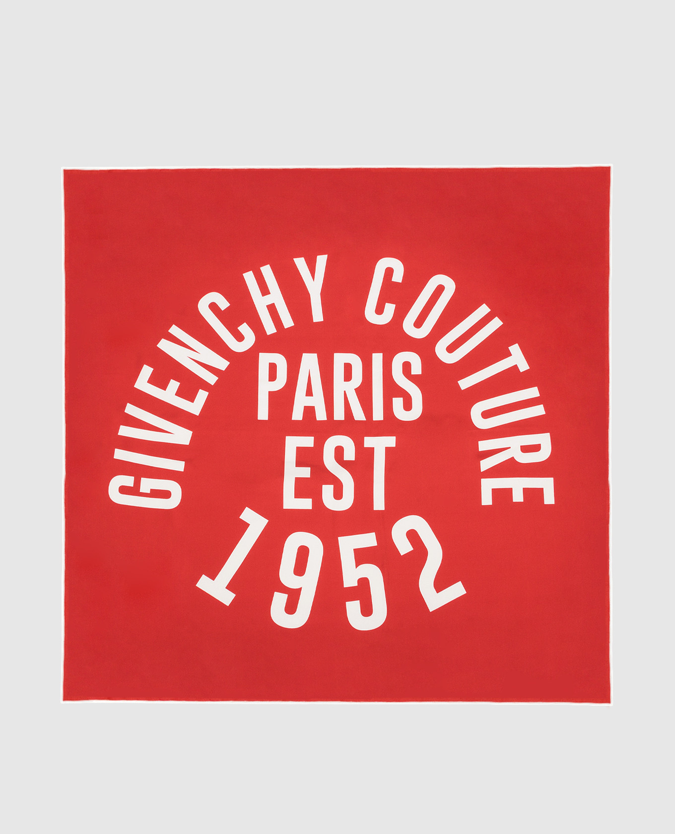 Красный платок с логотипом из шелка