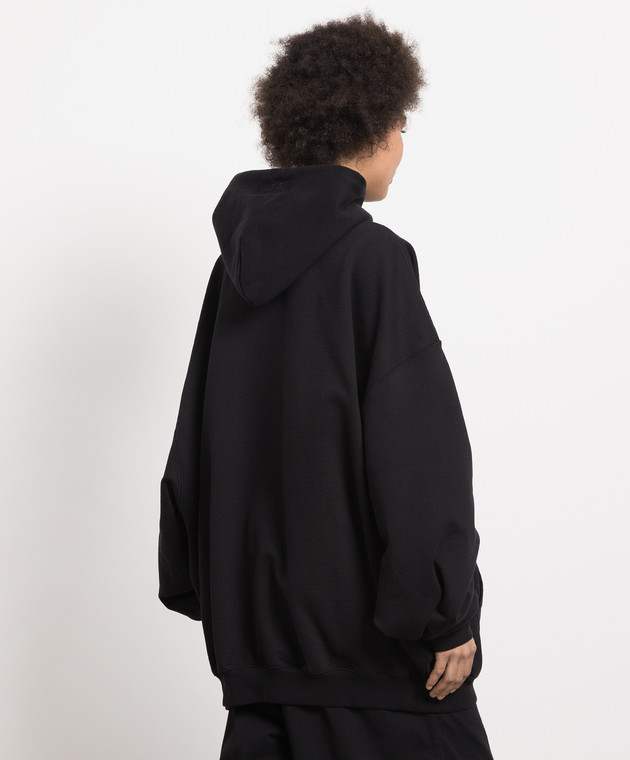 Vetements Black hoodie with logo embroidery UE54HD120B image 4