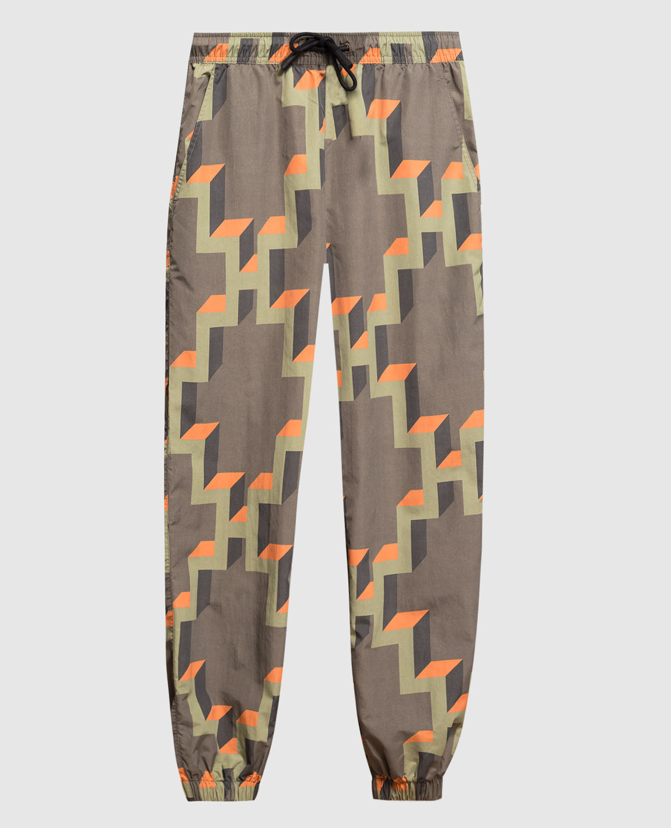 

Джогеры цвета хаки в принт логотипа TEMPERA CROSS, Брюки джоггеры