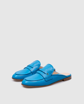 Gianvito Rossi Блакитні шкіряні мюлі Florio G9188051CUO