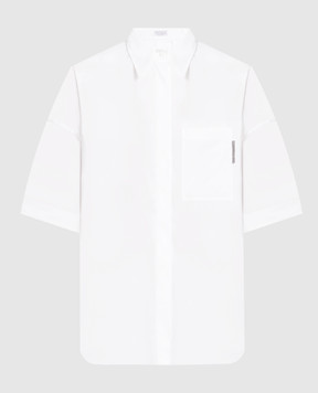 Brunello Cucinelli Белая рубашка с цепочкой мониль M0091MF157