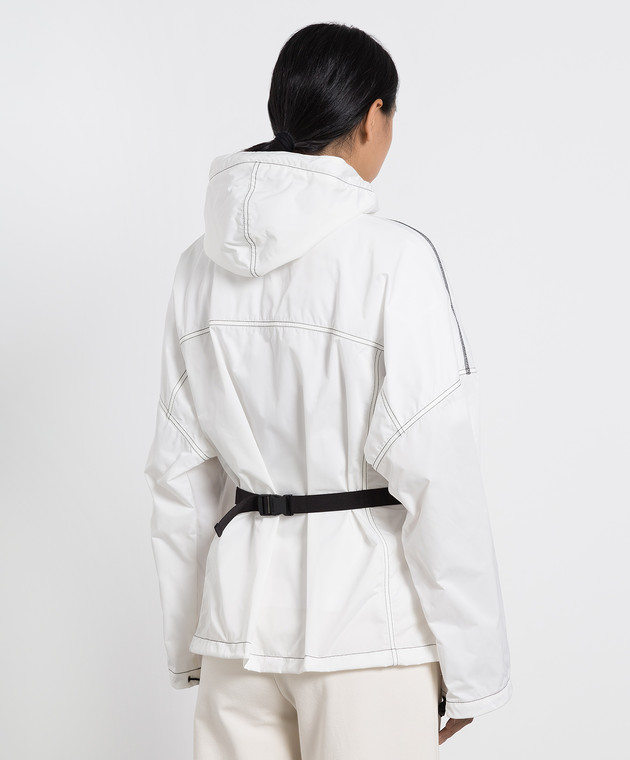 Moncler Біла куртка Ronhua з контрастним рядком 1A0008454A1K зображення 4