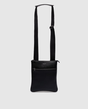 Serapian Чорна шкіряна сумка з логотипом SREVLMML679423Y292