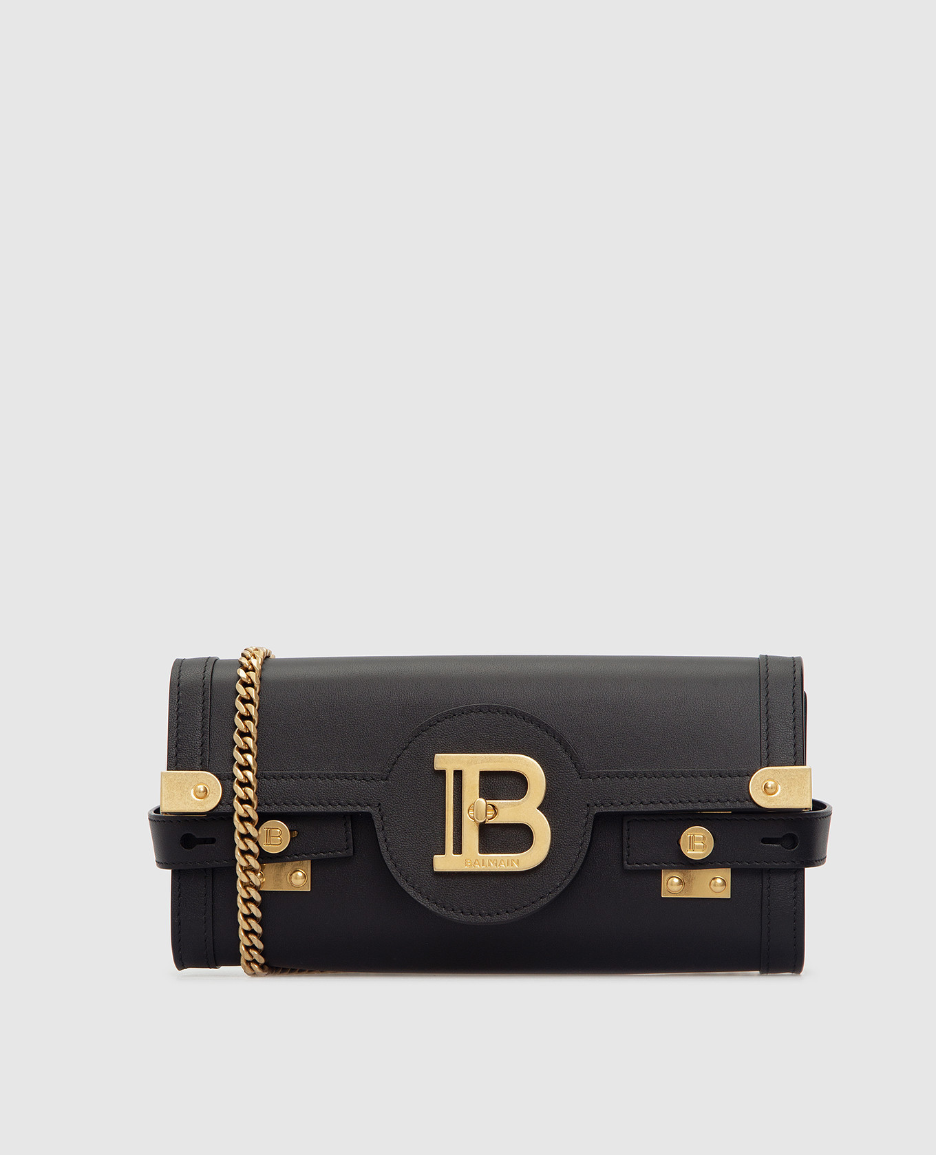 Balmain - Черная кожаная сумка VN1S596LVPT купить в Symbol