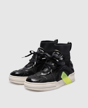 CLJD Shoes Черные комбинированные хайтопы 6F0660104