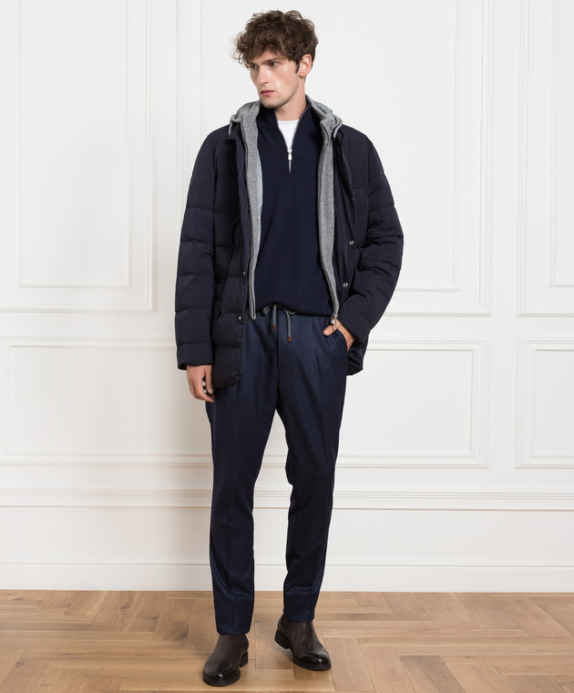 Brunello Cucinelli Синий свитер из кашемира M2200124 изображение 2