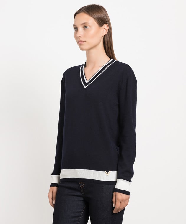 Valentino Blue wool pullover 3B3KC48N83T image 3