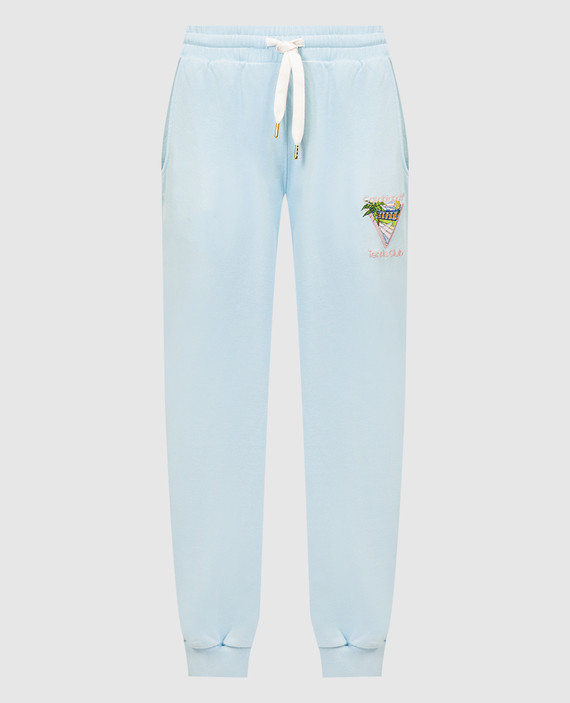 Blue joggers with embroidered Tennis Club logo