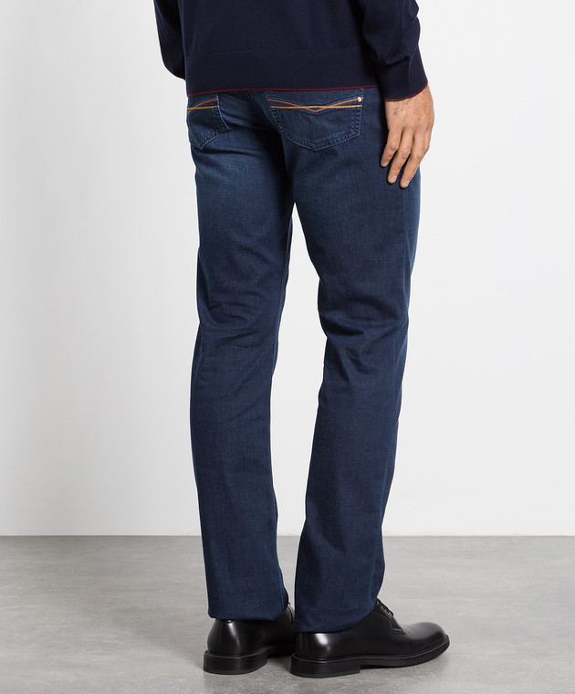 Stefano Ricci Сині джинси з патчем логотипу MST21S10700036 зображення 4