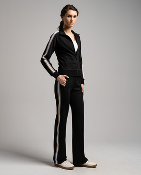 Maison Margiela MM6 Чорна спортивна кофта з вишивкою логотипа S52HG0037S22600