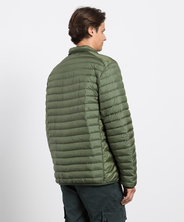 Stone Island Зеленый пуховик с патчем логотипа MO771541524 изображение 4