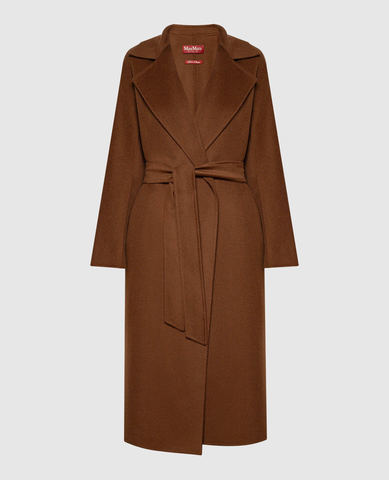 Cles brown wool, cashmere and silk coat