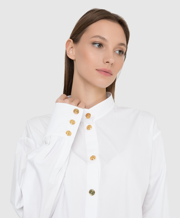 Balmain Белая рубашка XF1HR005CB27 изображение 5