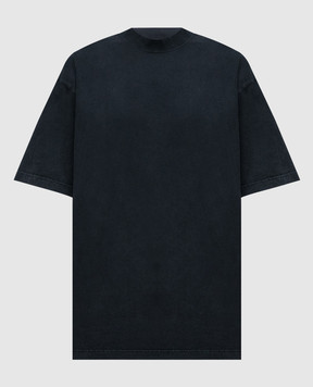 Balenciaga Чорна футболка з принтом логотипа 764235TPVU4