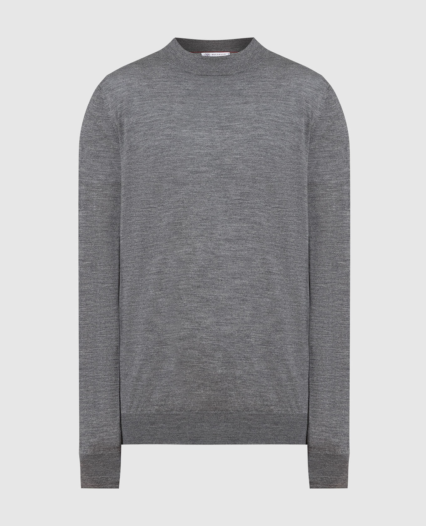 Gray wool and cashmere jumper