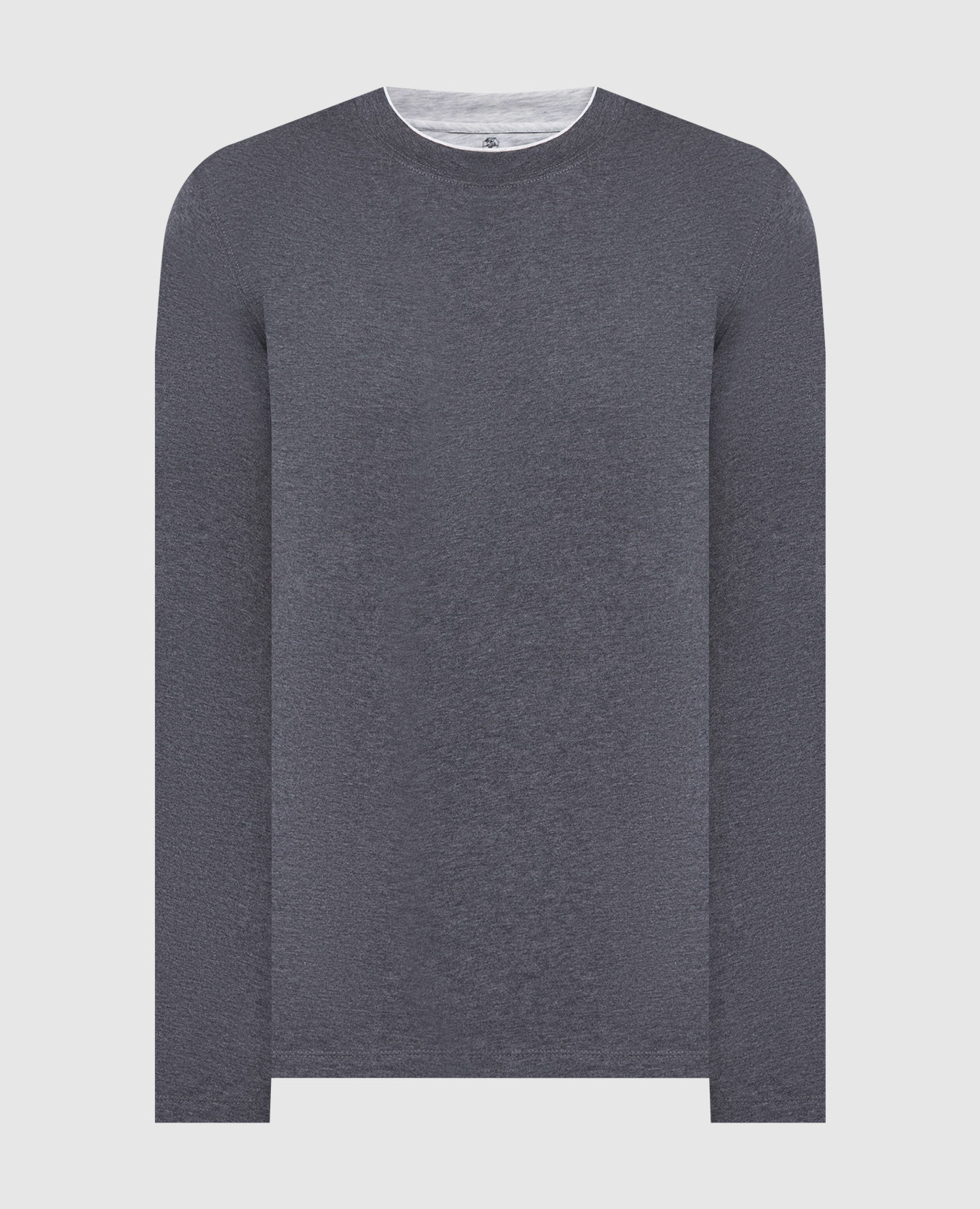 

Серый лонгслив с эффектом наложения слоев, Лонгсливы