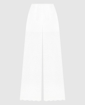 Charo Ruiz Білі штани Brigid з вишивкою бродері 233504