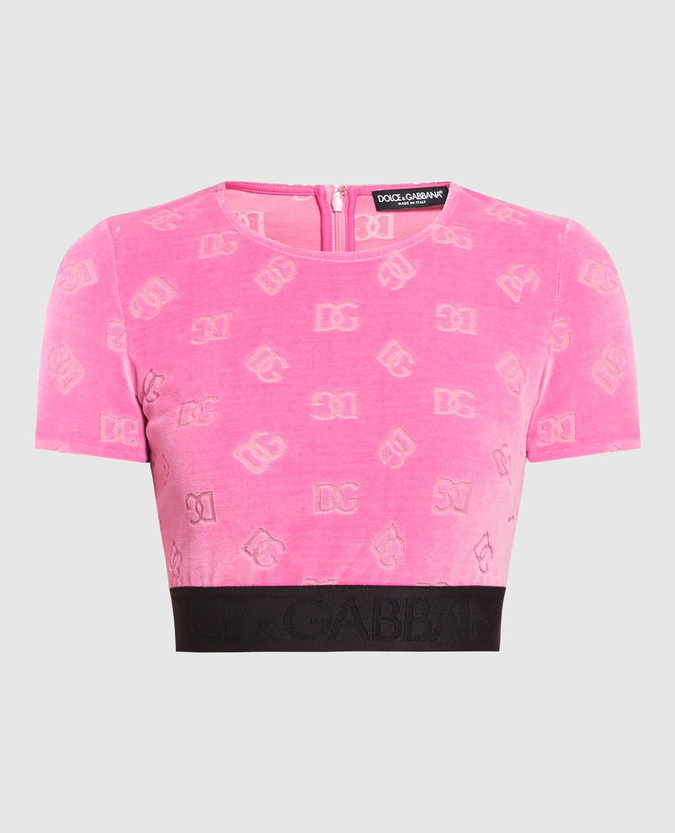 Розовая футболка в фактурный логотип