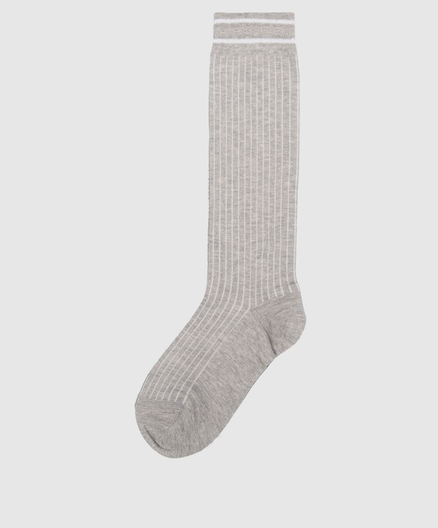 Brunello Cucinelli Gray socks with lurex MCS990079 image 2