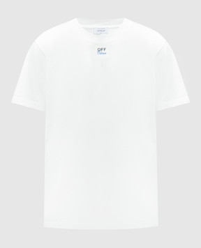 Off-White Белая футболка с принтом Off-White Odesa OMAA027G23JER049