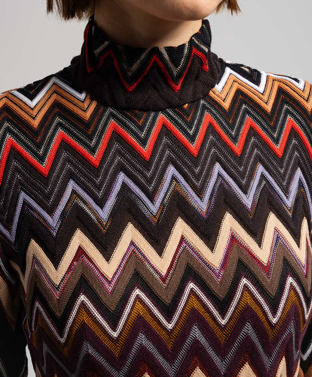 Missoni Платье миди в фактурный геометрический узор DS23WG4TBR00NO изображение 5