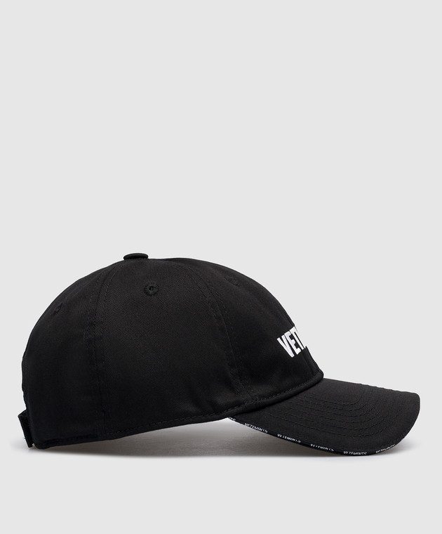 Vetements Black cap with logo embroidery UE54CA180B image 3