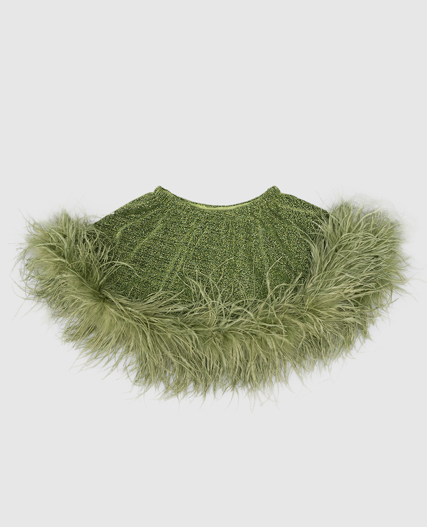 

Детская зеленая юбка Osemini Lumiere Plumage с перьями страуса, Зеленый, Юбки Мини