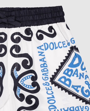 Dolce&Gabbana Детские белые шорты с принтом Marina L43Q28G7L0J812+
