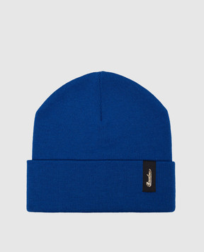 Borsalino Синя шапка Hill Street з вовни з логотипом 130356WV