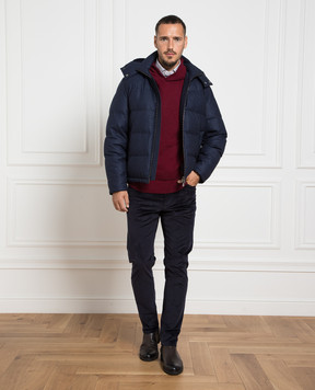 ISAIA Синий пуховик из шерсти SW71958238R