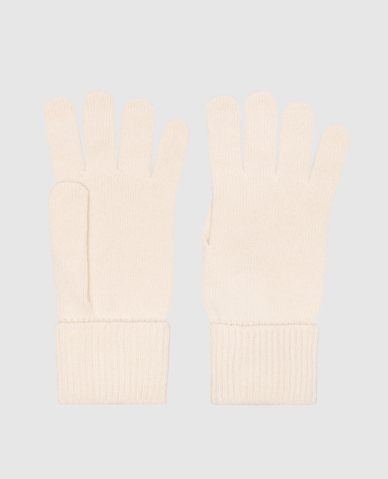 White cashmere gloves