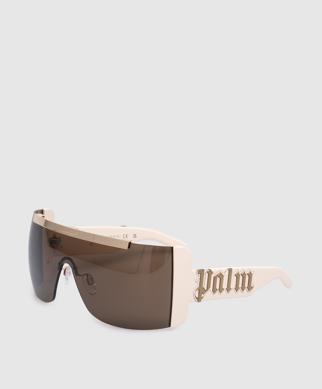 Palm Angels Los Angeles logo sunglasses in gold PERI032S23PLA001 image 3