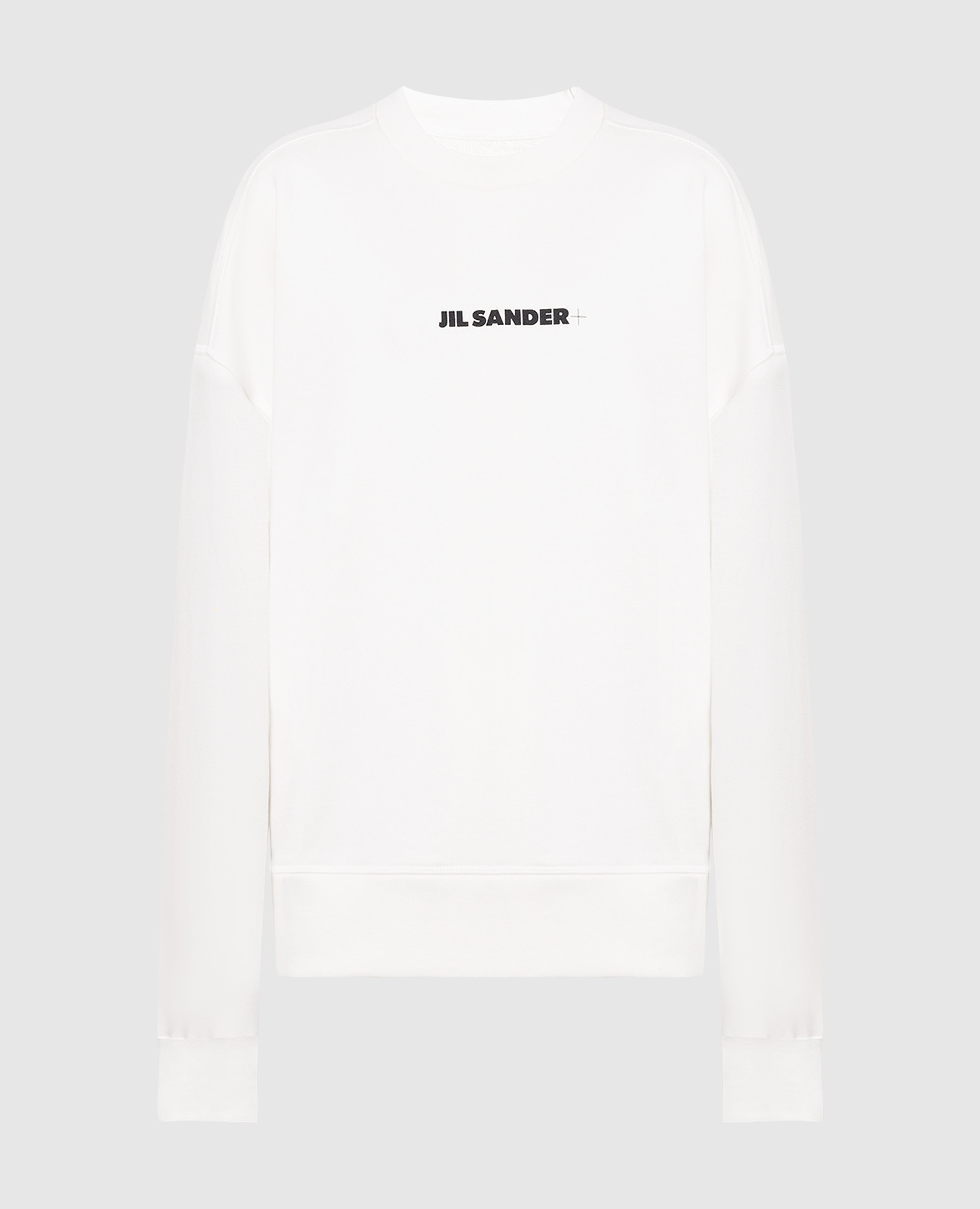 

Свитшот молочного цвета с контрастным принтом логотипа, Бежевый, Свитшоты