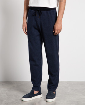 Canali Синие спортивные штаны MJ01994T0817