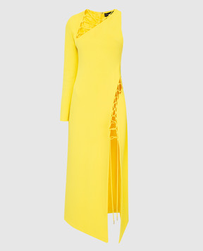 David Koma Жовта сукня з вирізами та асиметрією R22DK05D