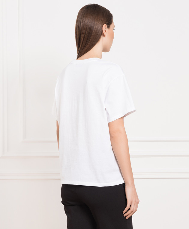 Twinset White t-shirt with logo embroidery 231TP2471 изображение 4
