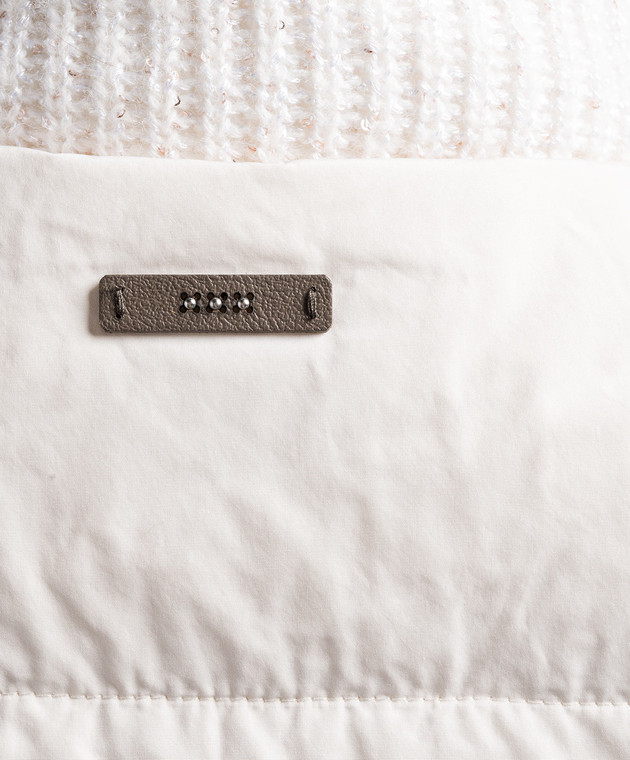 Peserico Бежевый пуховый жилет с пайетками S03312F05Z6953B изображение 5