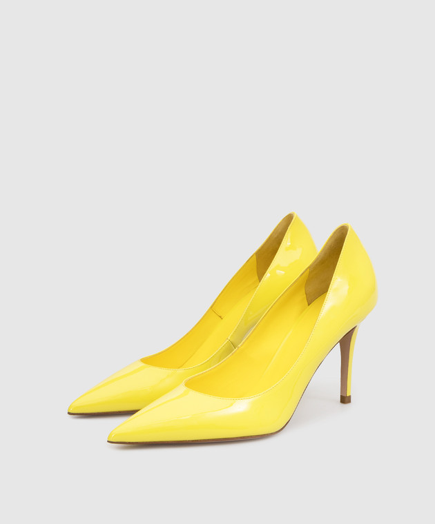 Le Silla Eva yellow patent leather boats 2101M080R1PPKAB image 2