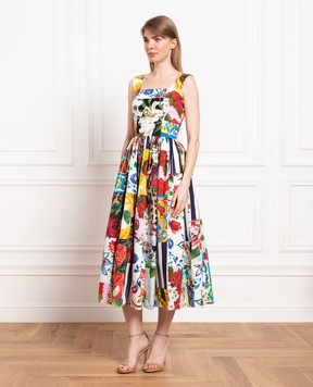 Dolce&Gabbana Сукня міді в техніці печворк F6N0CTGDY03