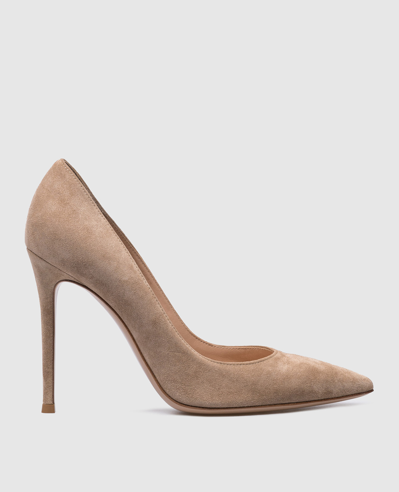 

Бежевые замшевые лодочки Gianvito 150, Бежевый, Лодочки