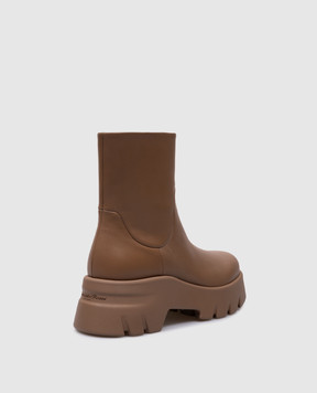 Gianvito Rossi Коричневі шкіряні черевики Montey G7329720GOM