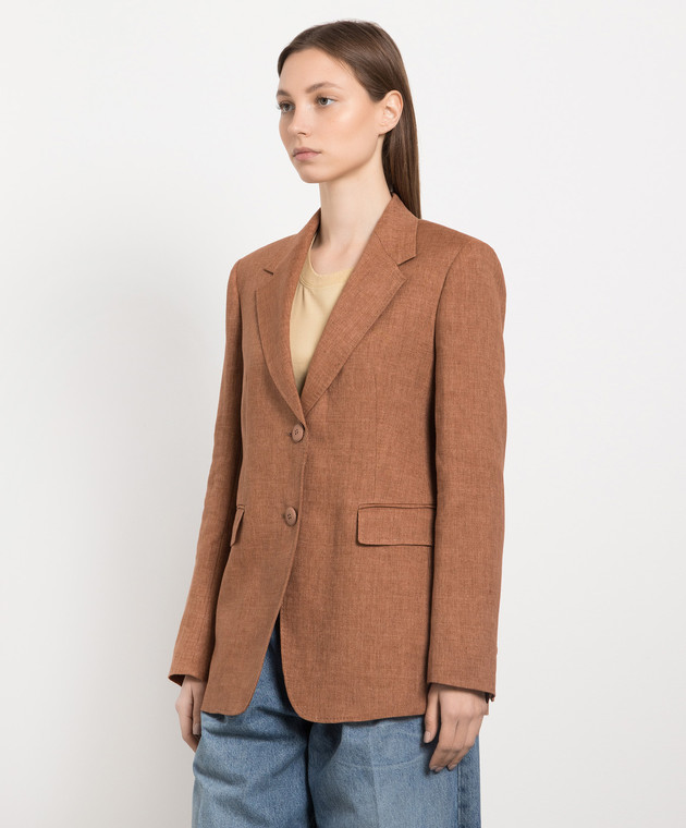 Max Mara - Teca brown linen jacket TECA - buy with European delivery at ...