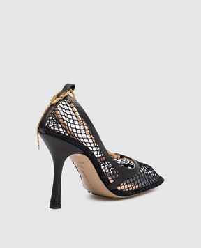 Bottega Veneta Черные комбинированные туфли с цепочкой 578321VBPS1