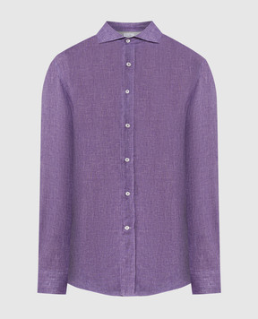 Brunello Cucinelli Фиолетовая рубашка из льна MF6300627