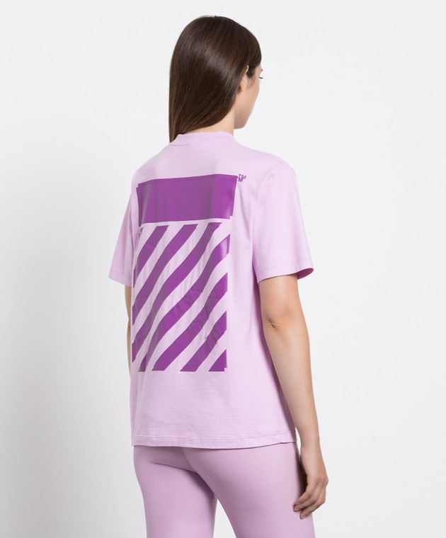 Off-White logo-print T-Shirt - Purple