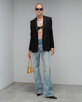 Givenchy Черный жакет из шерсти в эмблеме 4G шаблон. BW30GK14W3